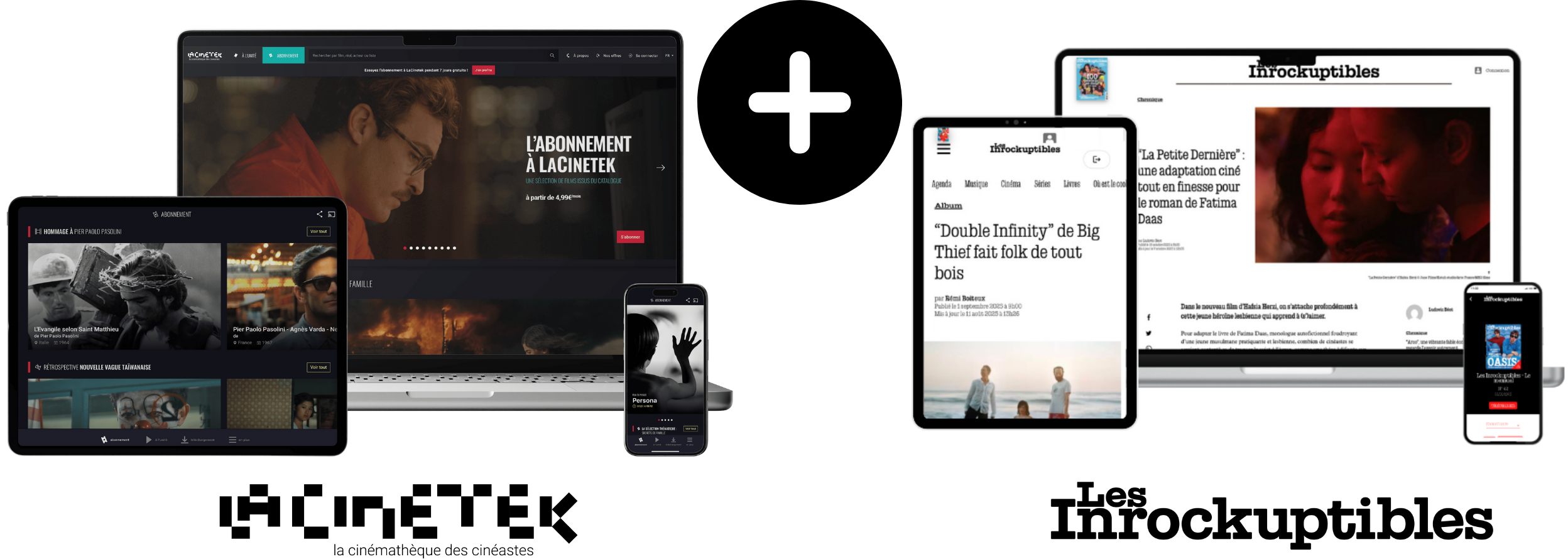 Offre duo
LaCinetek +
Les Inrocks
