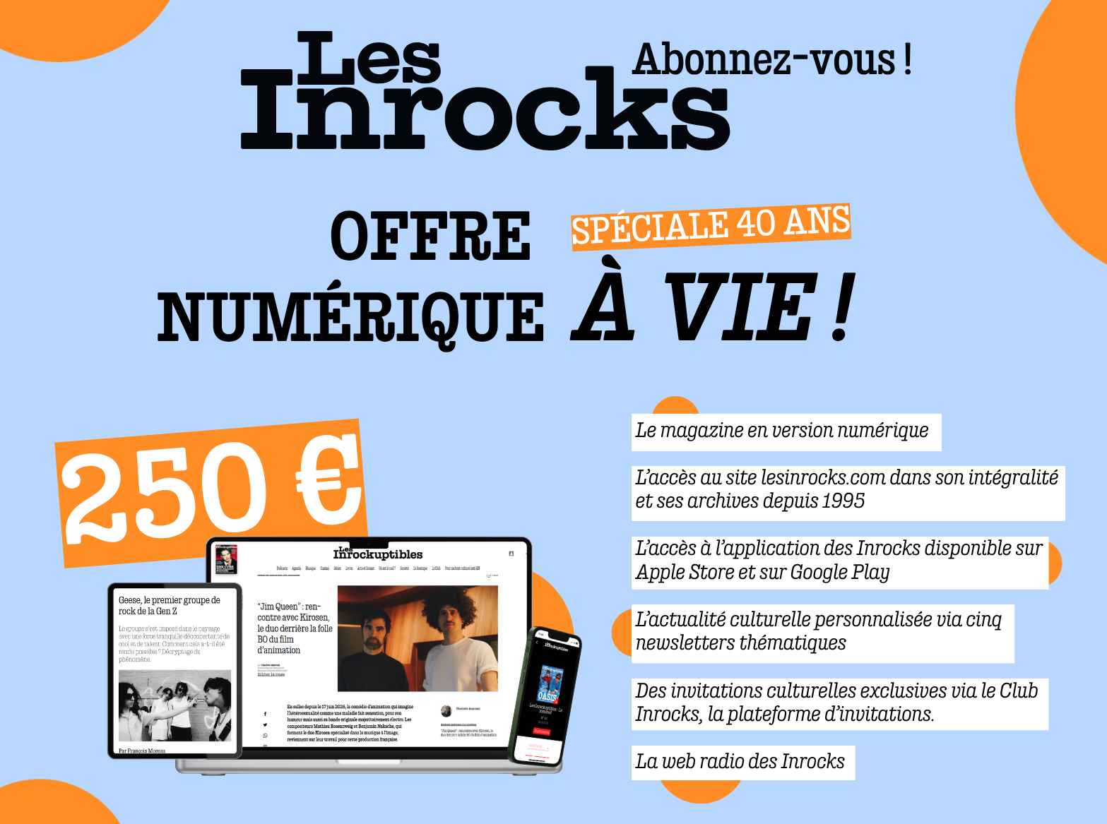 Offre numérique à vie
